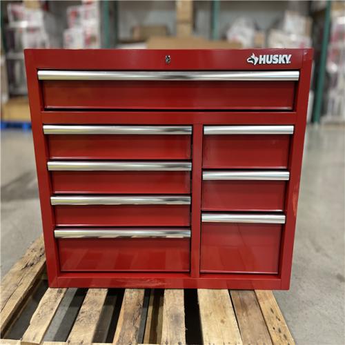 DALLAS LOCATION- AS-IS Husky Standard Duty 42 in. 8-Drawer Red Rolling Tool Cabinet