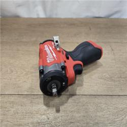 AS-IS Milwaukee M12 FUEL 12V Cordless Stubby 3/8 in. Impact Wrench (Tool-Only)