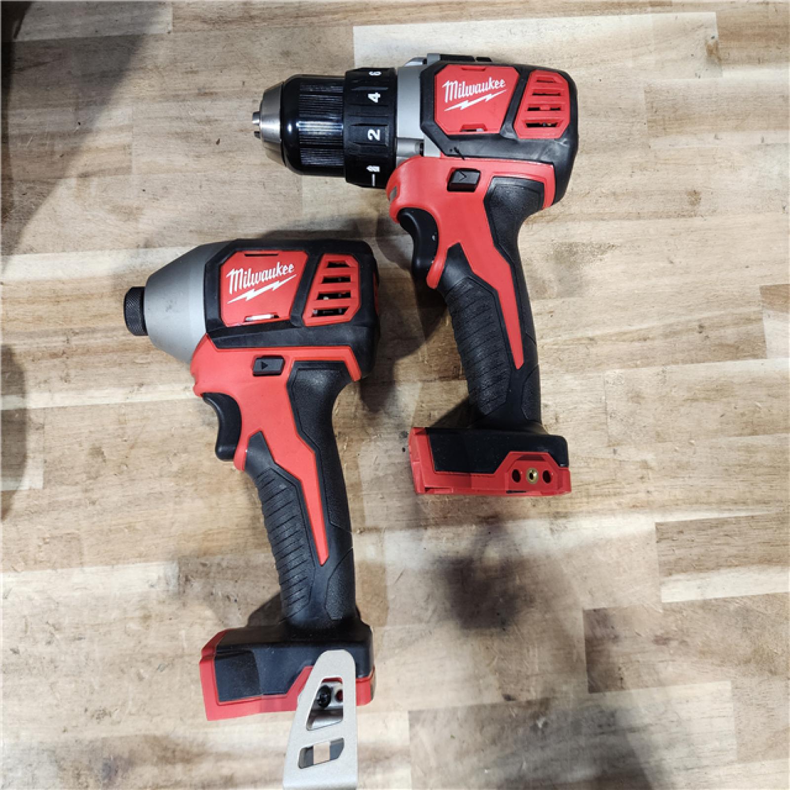 HOUSTON LOCATION - AS-IS Milwaukee 18V Lithium-Ion Cordless Drill Driver/Impact Driver Combo Kit