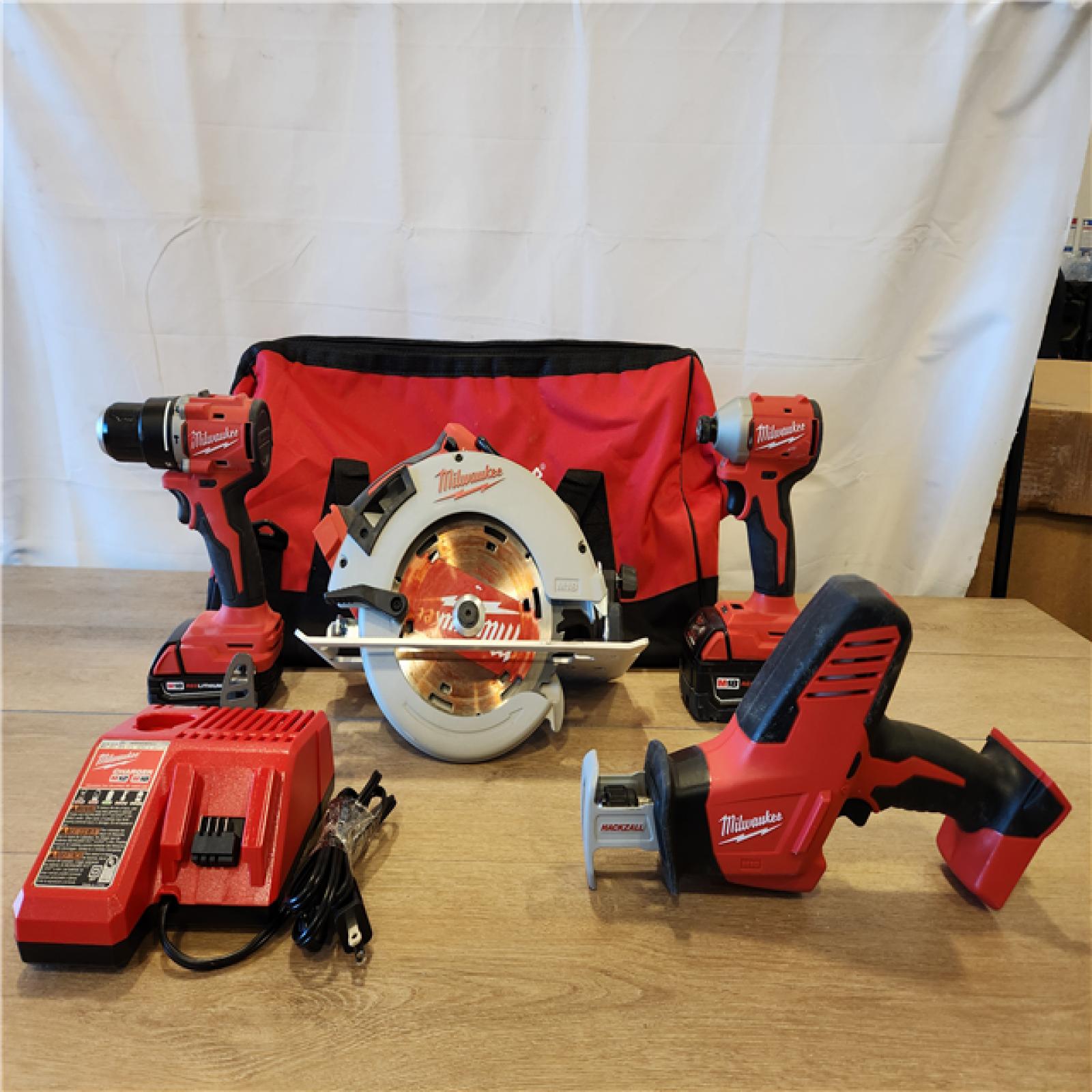 AS-IS- Milwaukee M18 Cordless Brushless 4 Tool Combo Kit