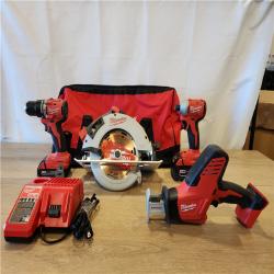 AS-IS- Milwaukee M18 Cordless Brushless 4 Tool Combo Kit