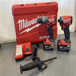 AS-IS - MILWAUKEE FUEL 18V Lithium-Ion Brushless Cordless Hammer Drill and Impact Driver Combo Kit