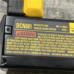 AS-IS DEWALT 20V MAX XR Lithium-Ion Cordless 18-Gauge Narrow Crown Stapler Kit
