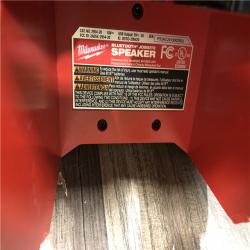 AS-IS Milwaukee 18V Lithium-Ion Cordless Wireless Bluetooth Jobsite Speaker (Tool-Only)