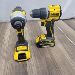 AS-IS Dewalt 20V MAX ATOMIC Brushless Compact Lithium-Ion 1/2 in. Cordless Drill Driver and 1/4 in. Impact Driver Combo Kit with 2 Batteries 2 Ah