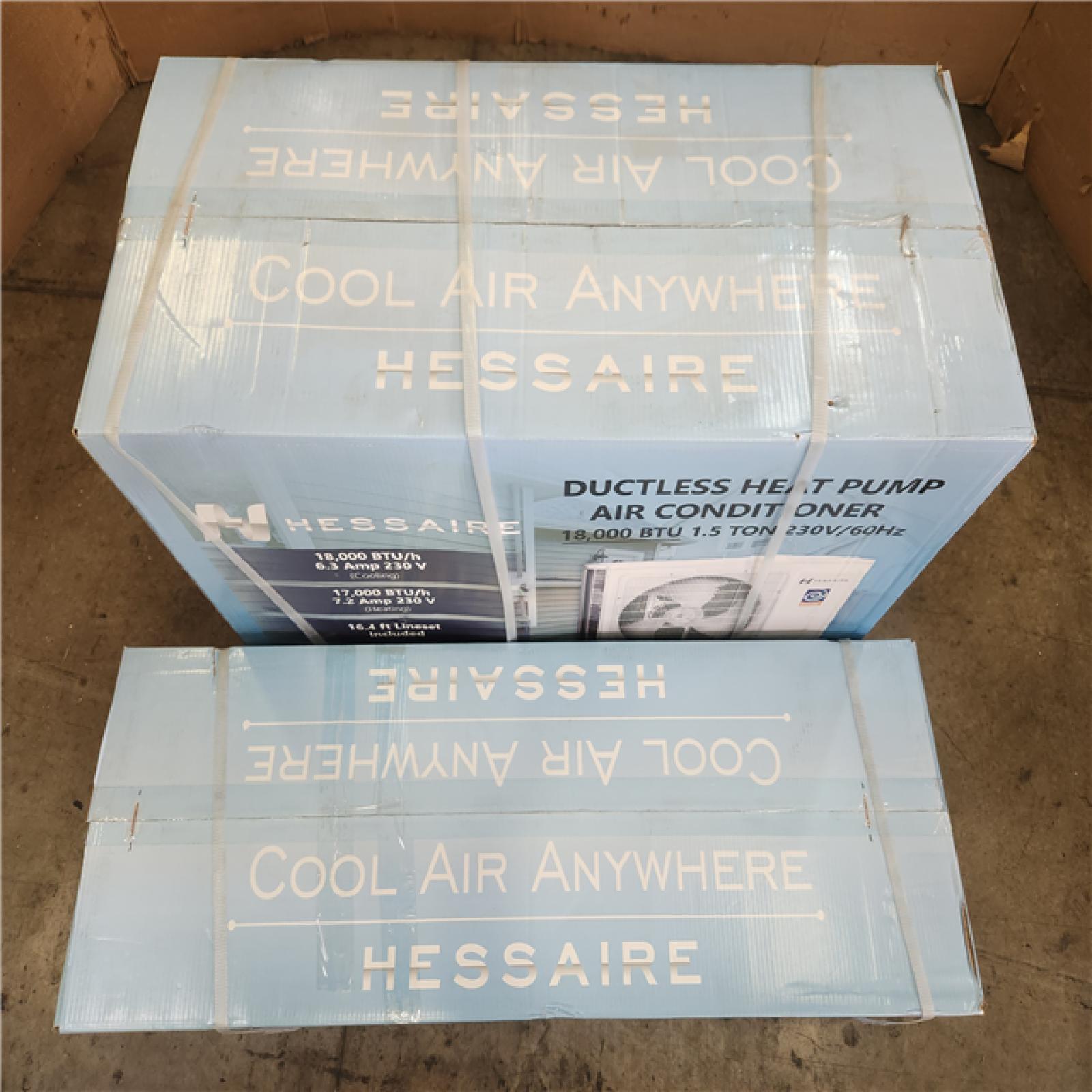 Phoenix NEW Hessaire DIY 21 SEER2 18 000 BTU WiFi 1.5-Ton Ductless Mini Split Air Conditioner  Heat Pump  Variable Speed Inverter-208V/230V (SEALED)