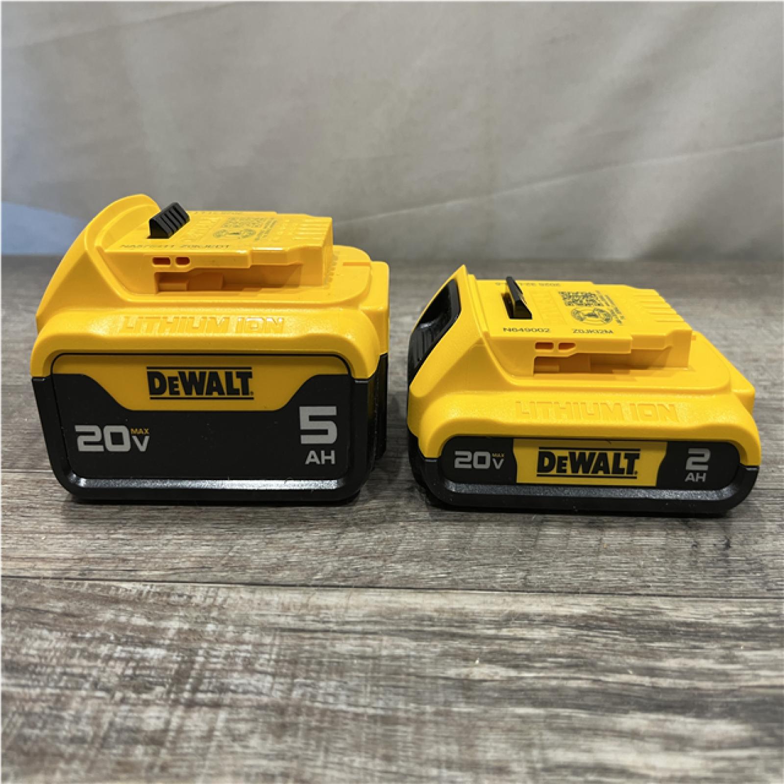 AS-IS DEWALT 20V MAX Lithium-Ion Battery Kit with 5.0Ah and 2.0Ah Battery and Charger
