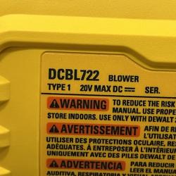 AS-IS DEWALT 20V MAX* XR Brushless Cordless Handheld Blower Kit