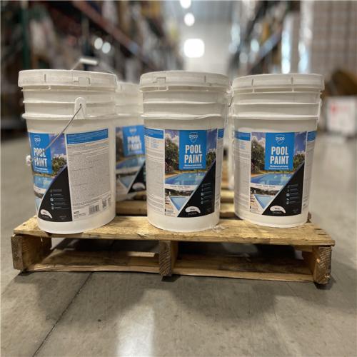 DALLAS LOCATION -DALLAS LOCATION -Dyco Pool Paint 5 Gal. 3150 White Semi-Gloss Acrylic Exterior Paint PALLET- (10 UNITS)