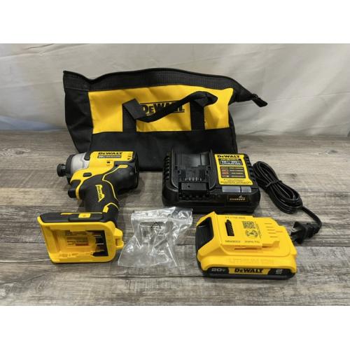AS-IS DEWALT Atomic 20V Max Lithium-Ion Brushless Cordless Compact 1/4 in. Impact Driver Kit