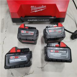 CALIFORNIA AS-IS MILWAUKEE 6-BAY RAPID CHARGER & 4PK BATTERY KIT