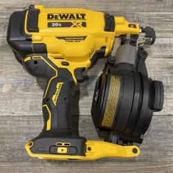 AS-IS DEWALT 20V MAX Lithium-Ion 15-Degree Electric Cordless Roofing Nailer Kit