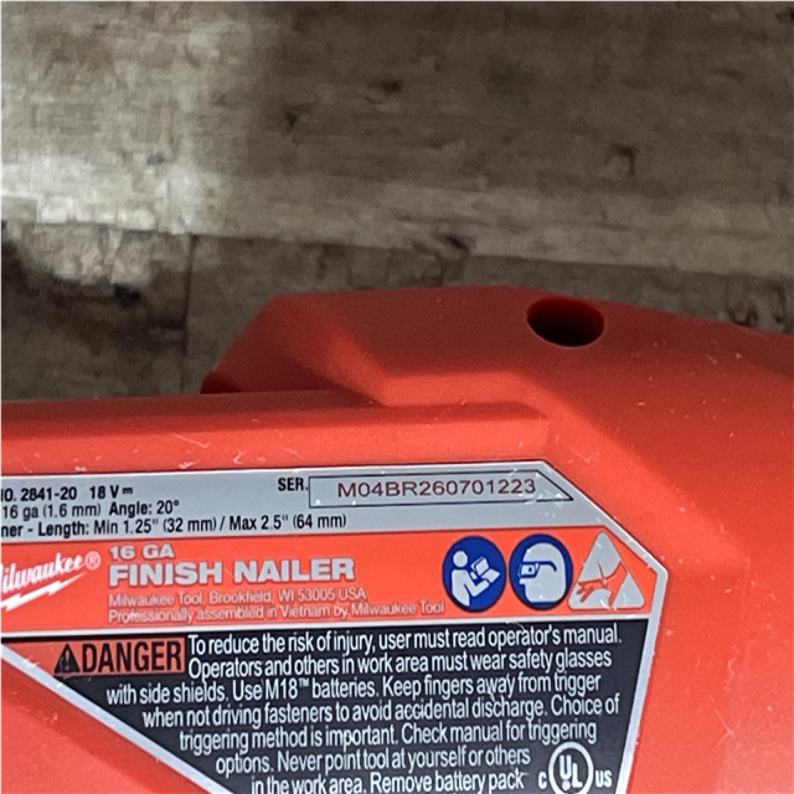 Houston Location AS-IS Milwaukee FUEL 18-Volt Lithium-Ion Brushless Cordless Gen II 16-Gauge Angled Finish Nailer (Tool-Only)