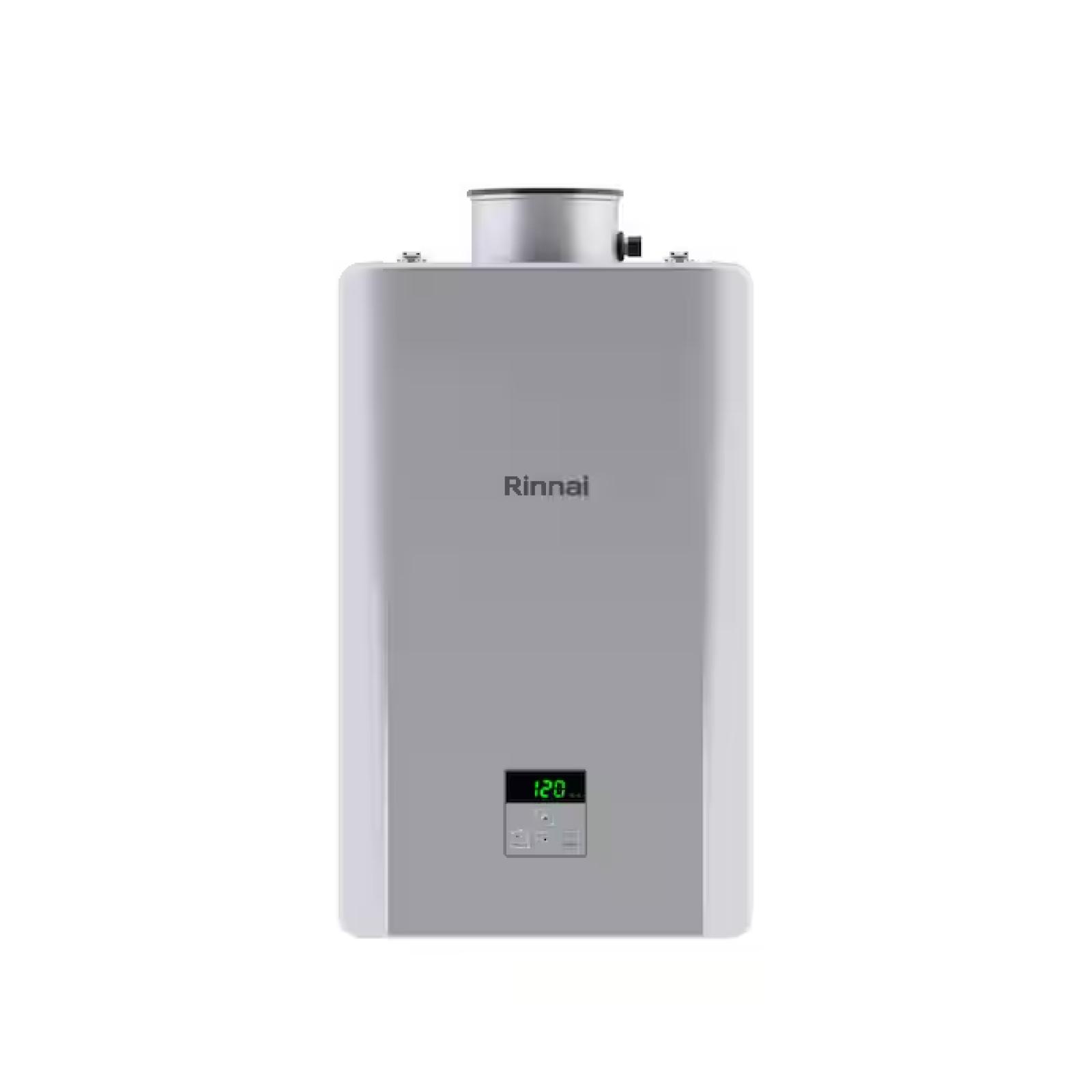 DALLAS LOCATION - Rinnai High Efficiency Non-Condensing 6.6 GPM Residential 160 000 BTU Interior Propane Gas Tankless Water Heater