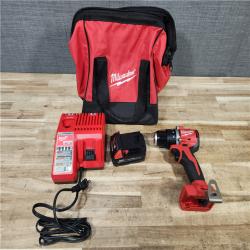 HOUSTON LOCATION - AS - IS Milwaukee 18V Lithium-Ion Brushless Cordless 1/2 in. Compact Drill/Driver with kit