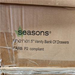 Phoenix Location Seasons 15x21x31.5 Vanity Bank of Drawers