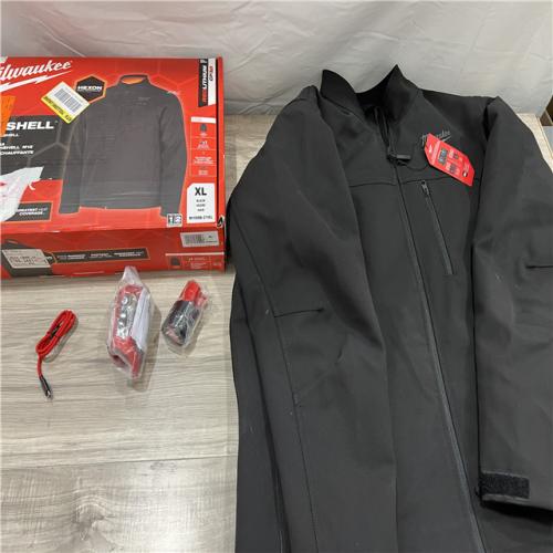 AS-IS Milwaukee Men's X-Large M12 12V Lithium-Ion Cordless TOUGHSHELL Red Heated Jacket with (1) 3.0 Ah Battery and Charger