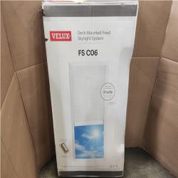Phoenix NEW VELUX 21 in. x 45-3/4 in. Fixed Deck Mount Skylight with Laminated Low-E3 Glass, White Solar Powered Room Darkening Shade