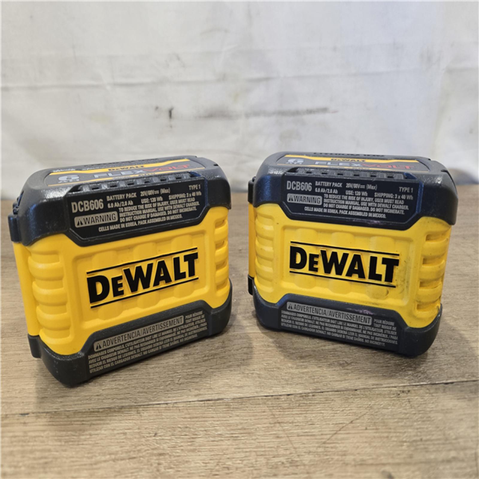 AS-IS DEWALT FLEXVOLT 20V/60V MAX 6.0Ah Battery Pack Kit