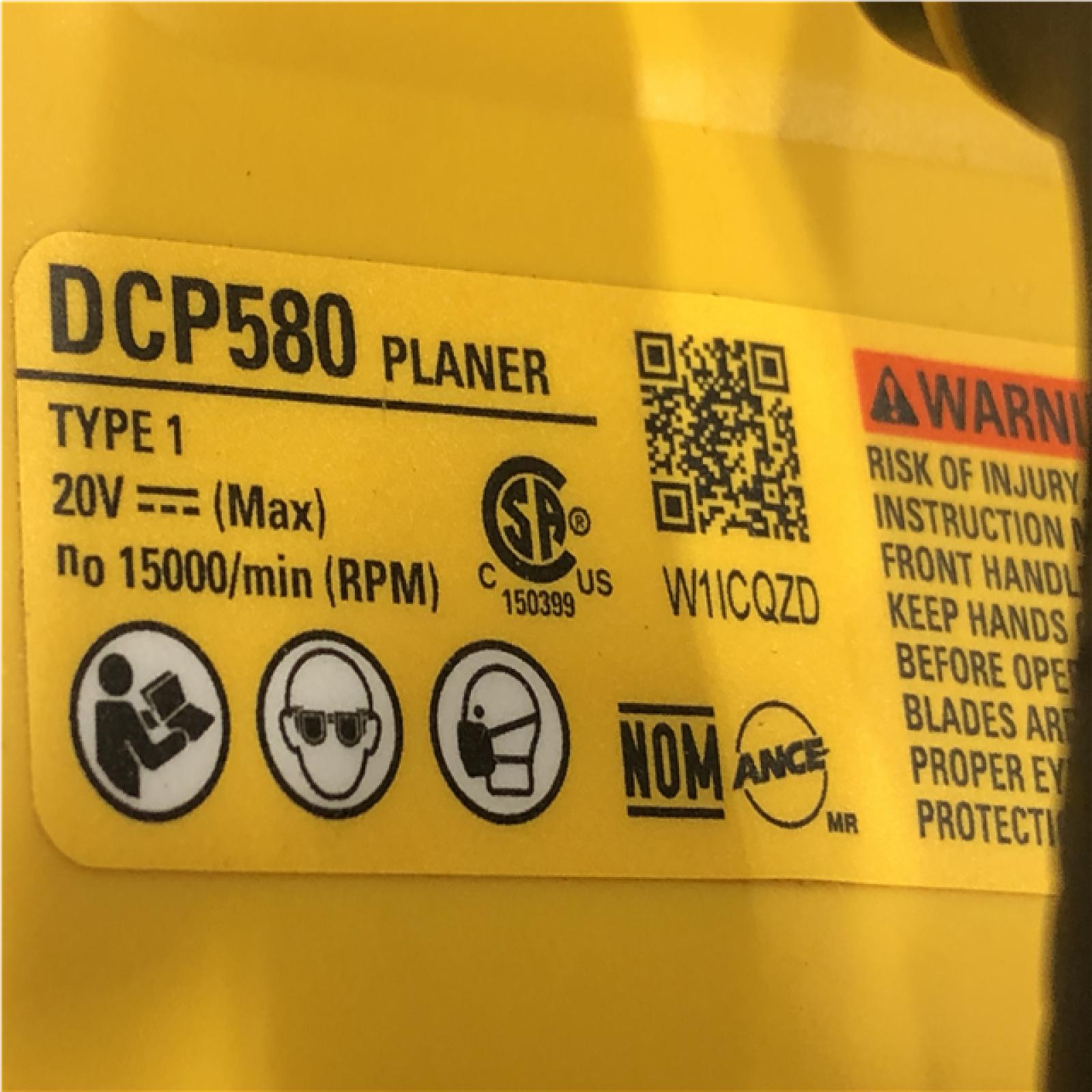 AS-IS DEWALT 20V MAX XR Cordless Brushless 3-1/4 in. Planer (Tool Only)