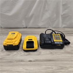 AS-IS DEWALT 20V MAX Lithium-Ion 6.0Ah and 4.0Ah Battery and Charger Starter Kit