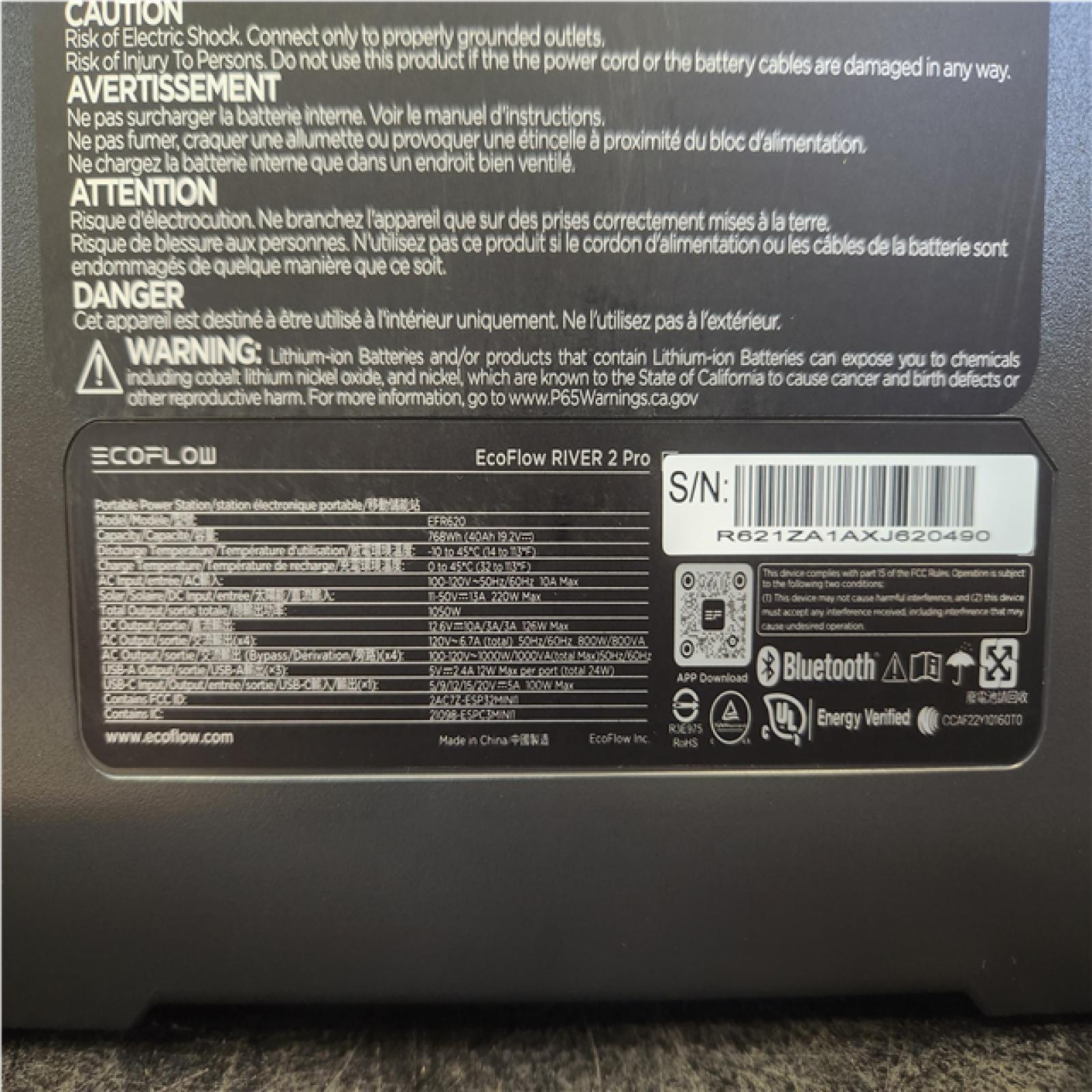 Phoenix NEW EcoFlow 800W Output/1600W Peak Push-Button Start Battery Generator RIVER 2 Pro  LFP Battery  Fast Charging for Outdoor  Camping