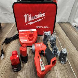 AS-IS Milwaukee M12 FUEL 12V Lithium-Ion Brushless Cordless 4-in-1 Installation 3/8 in. Drill Driver Kit with 4-Tool Heads