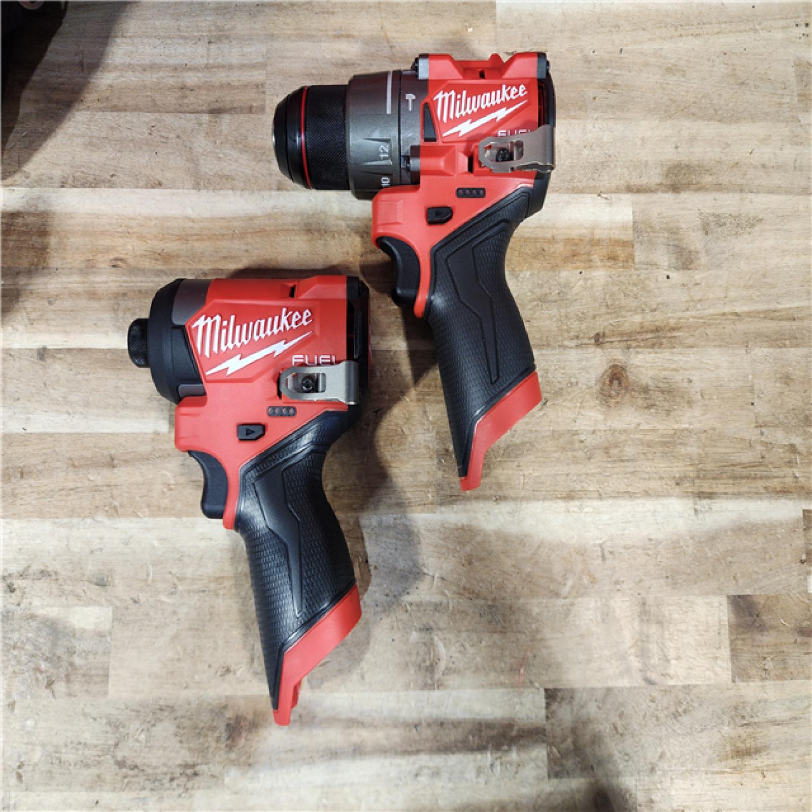 HOUSTON LOCATION - AS-IS (APPEARS LIKE NEW) Milwaukee  FUEL 12-Volt Lithium-Ion Brushless Cordless Hammer Drill and Impact Driver Combo Kit