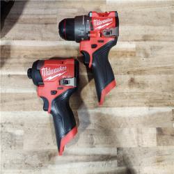 HOUSTON LOCATION - AS-IS (APPEARS LIKE NEW) Milwaukee  FUEL 12-Volt Lithium-Ion Brushless Cordless Hammer Drill and Impact Driver Combo Kit