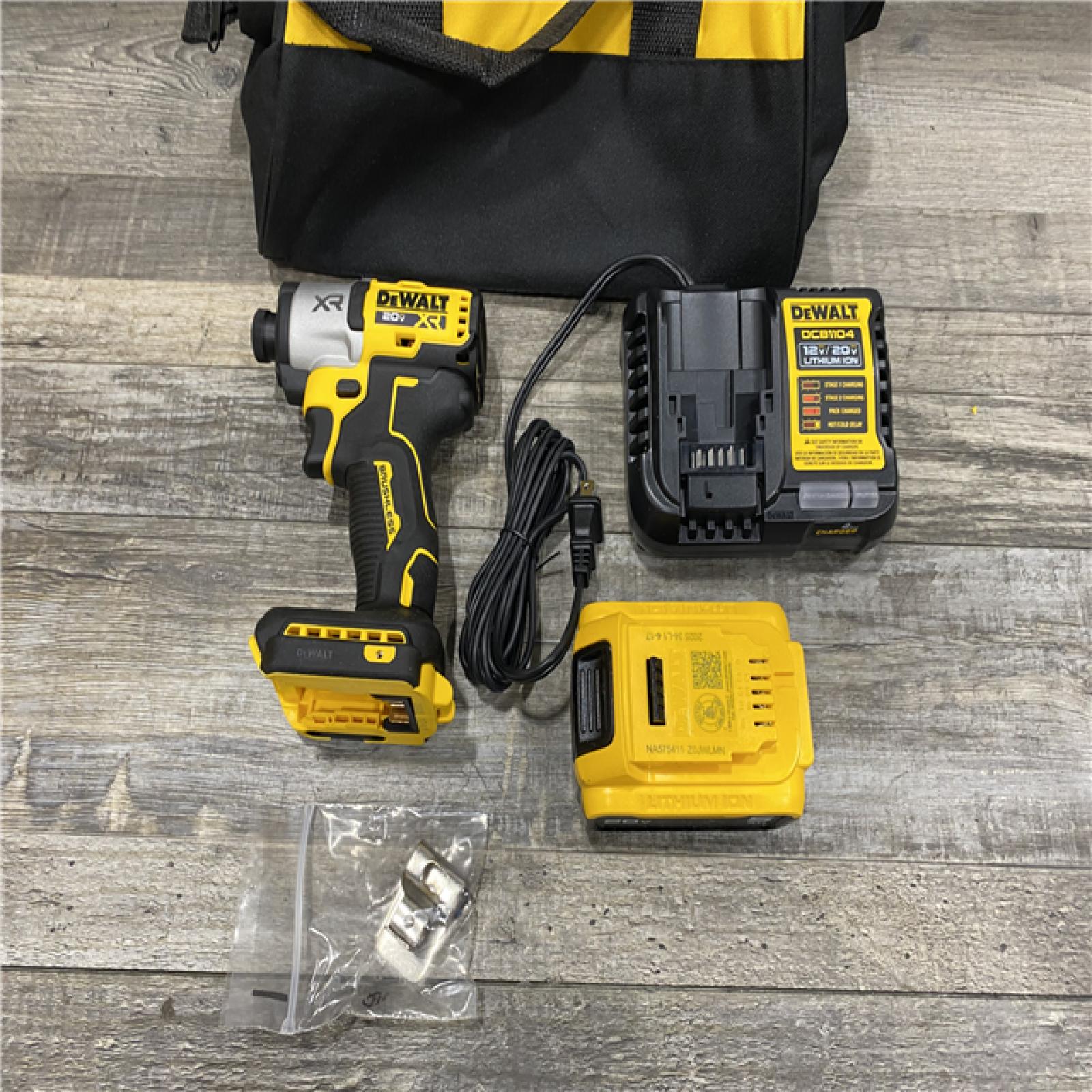 AS-IS DEWALT 20-Volt Maximum XR Lithium-Ion Cordless Brushless 1/4 in. 3-Speed Impact Driver Kit