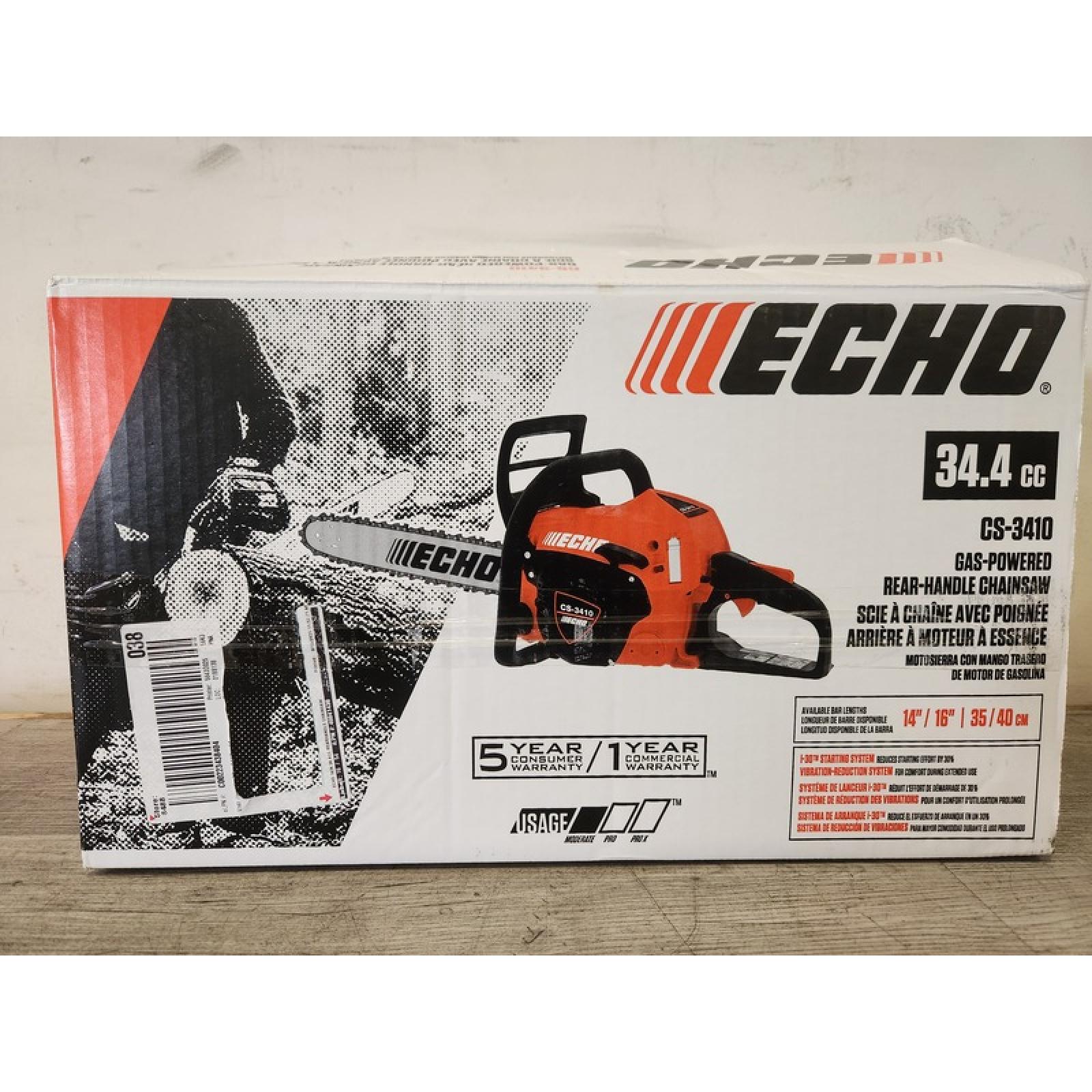 Phoenix NEW ECHO 14 in. 34.4 cc Gas 2-Stroke Rear Handle Chainsaw with Automatic Chain Oiler