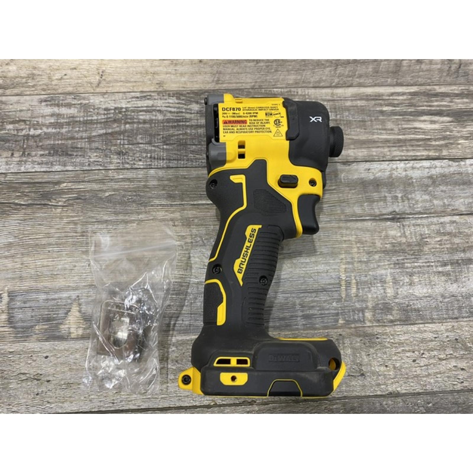 AS-IS DEWALT 20V XR Brushless Cordless 1/4 in. Quiet Hydraulic Impact Driver (Tool-Only)