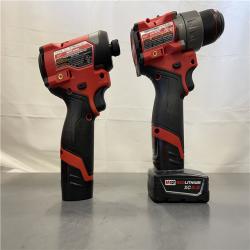 AS-IS - Milwaukee M12 FUEL 12V Brushless Hammer Drill and Impact Driver Combo Kit