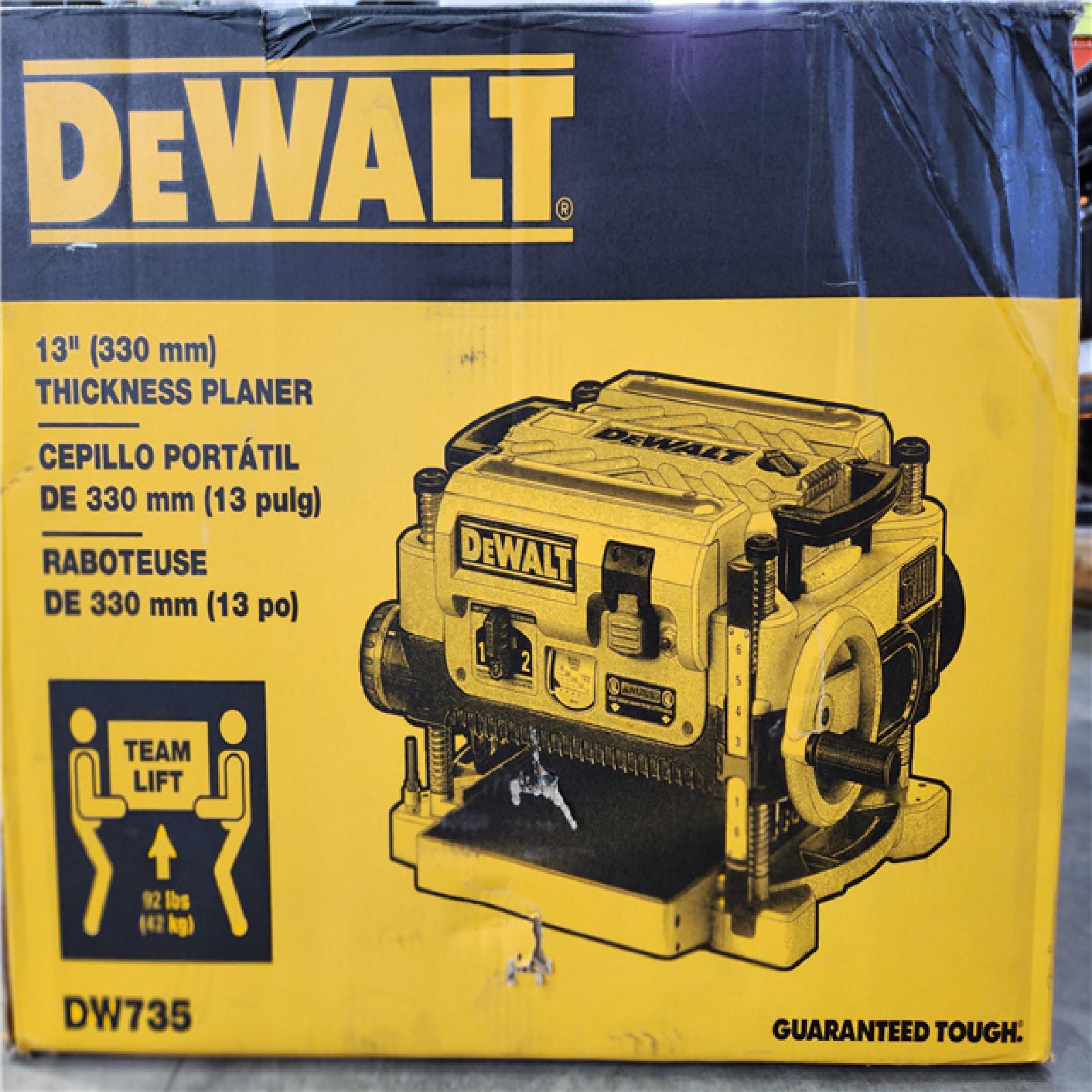 Houston Location - DEWALT 13-inch Three Knife Two Speed Thickness Planer - Appears IN GOOD Condition