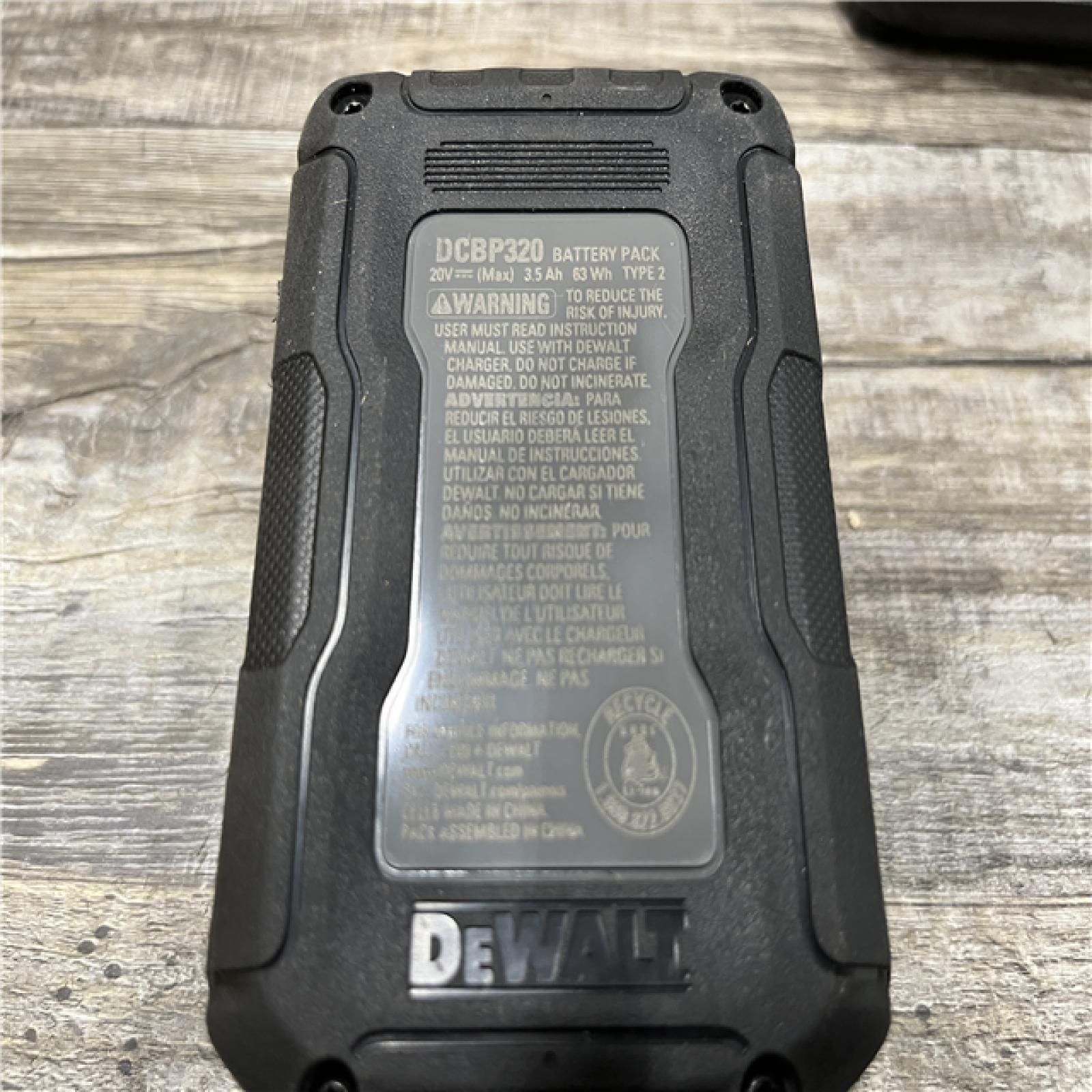 AS-IS DEWALT 20V MAX XR POWERSTACK Lithium-Ion Battery Starter Kit with 3.5Ah Battery and Charger