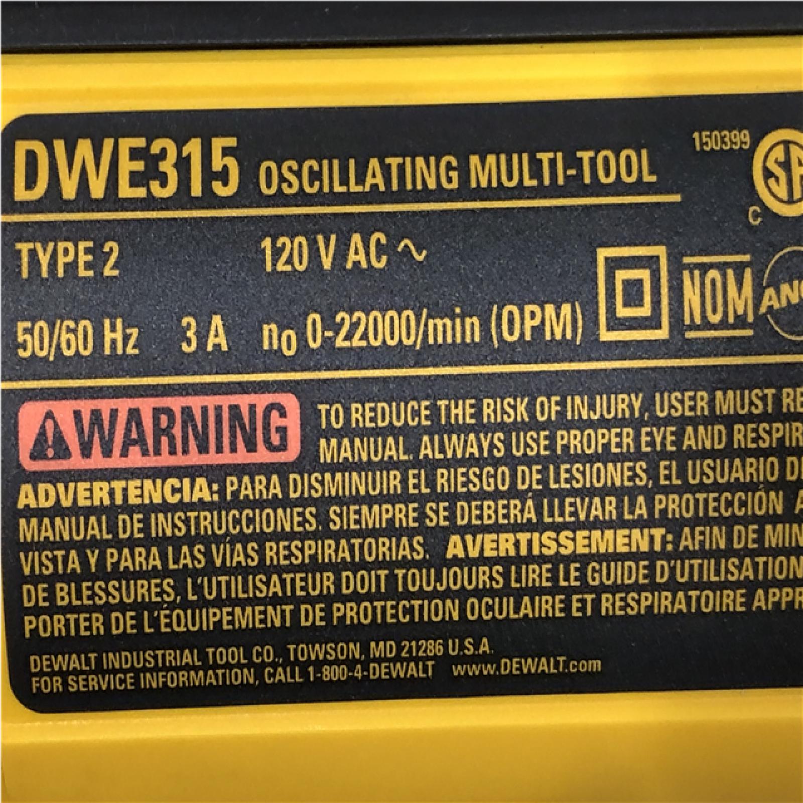 AS-IS Dewalt 3 Amp Oscillating Multi-Tool Kit (29-Piece)