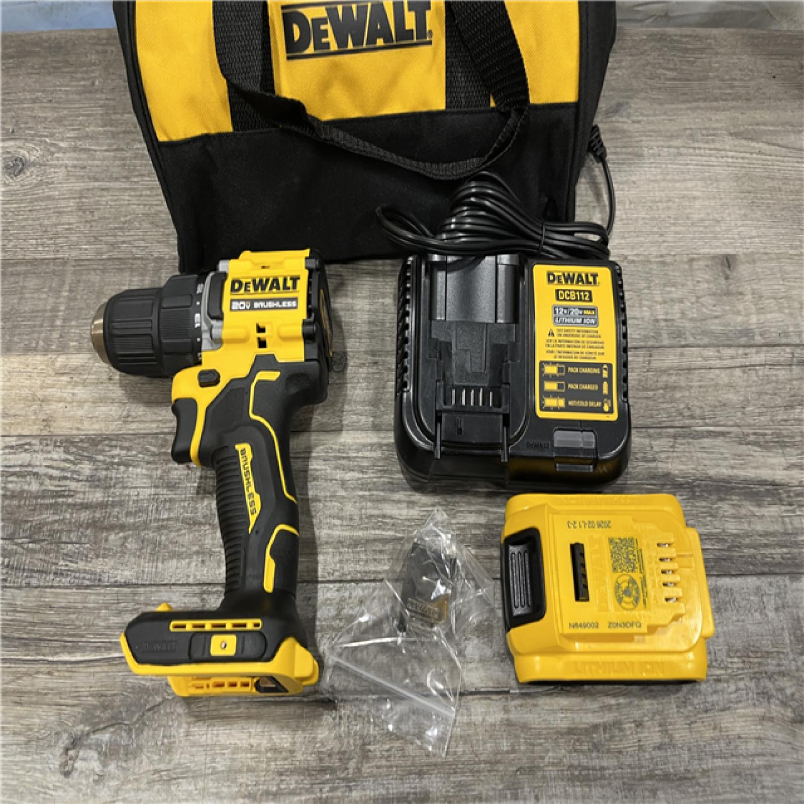 AS-IS DEWALT Atomic 20V Lithium-Ion Cordless Compact 1/2 in. Drill/Driver Kit