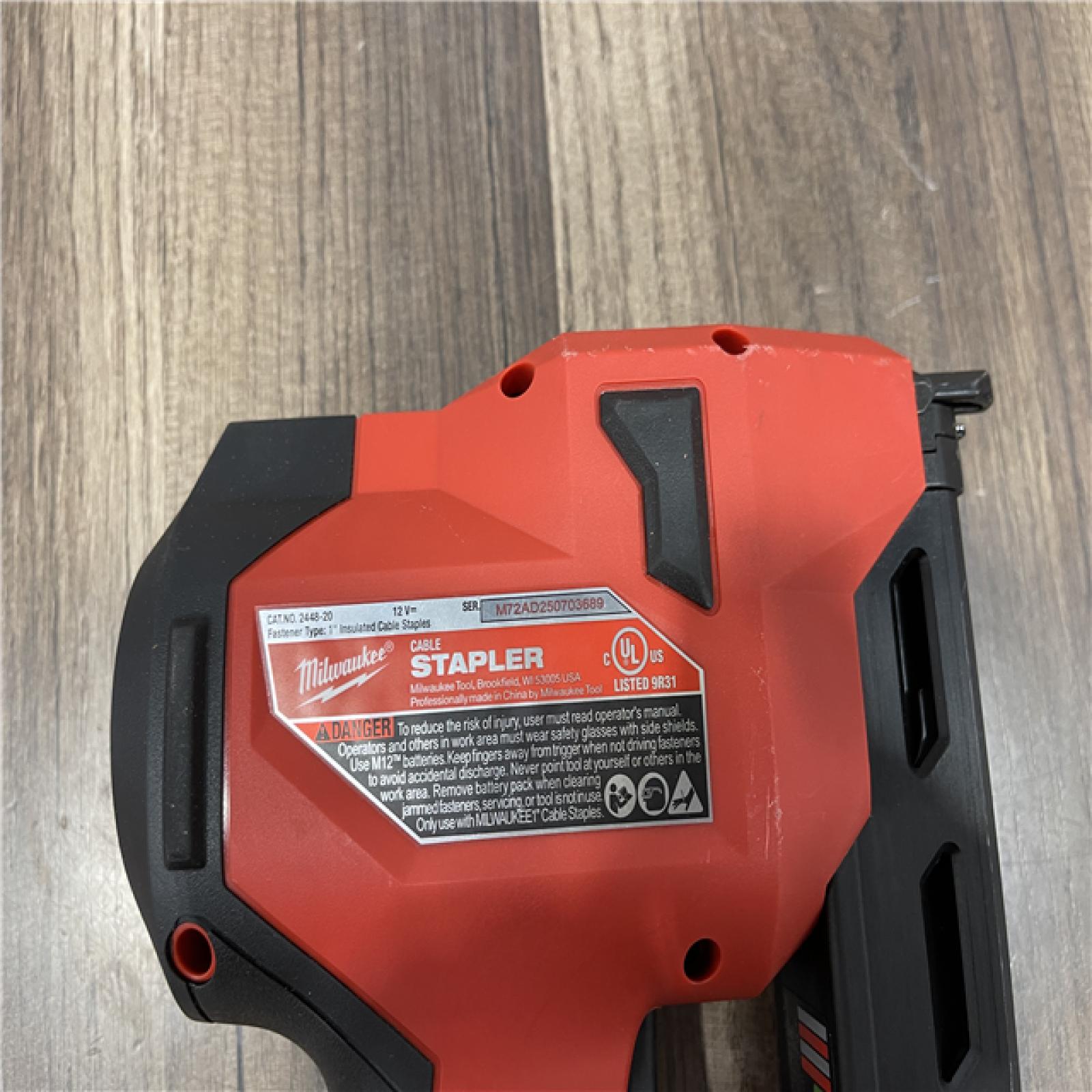 AS-IS Milwaukee M12 12-Volt Lithium-Ion Cordless Cable Stapler (Tool-Only)