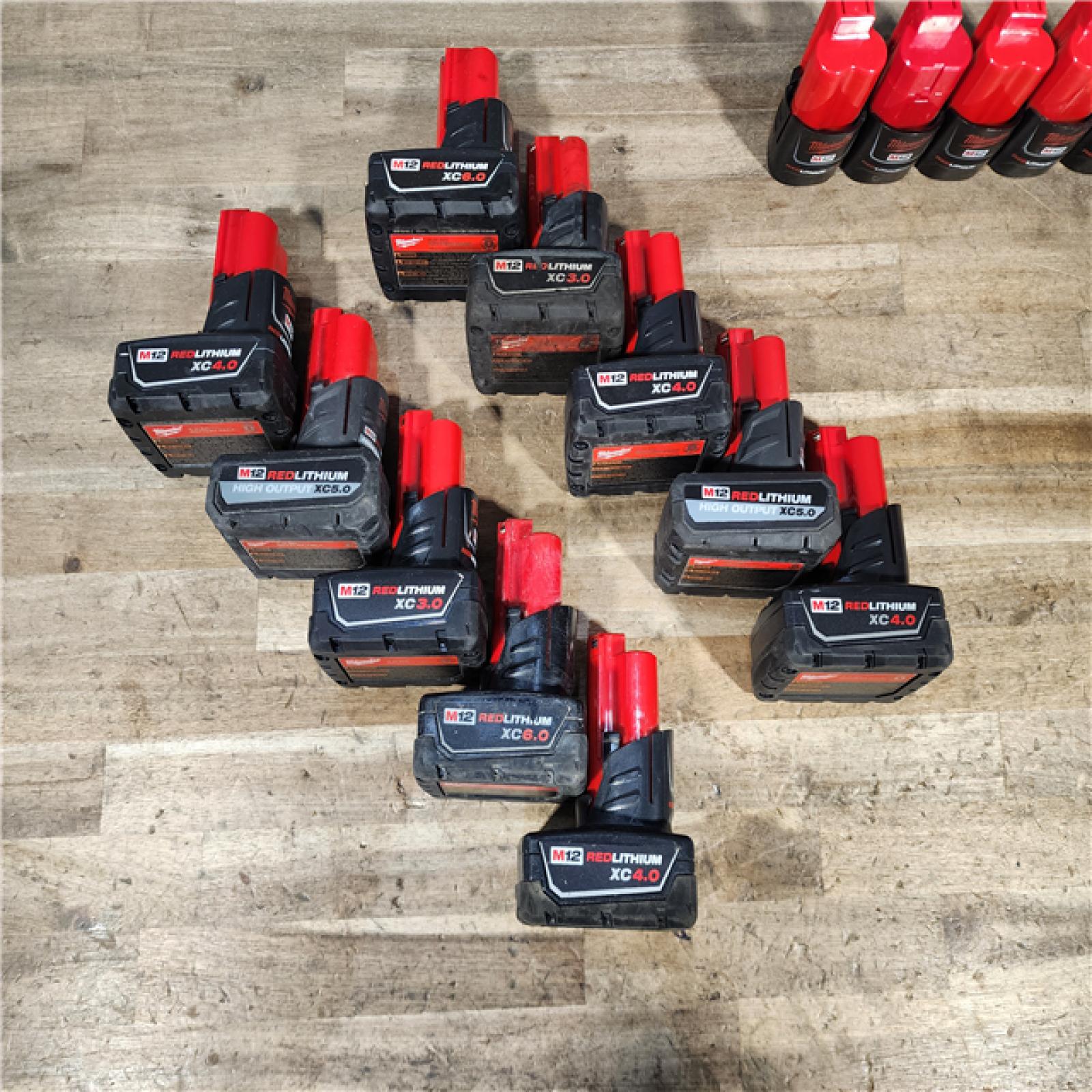 HOUSTON LOCATION - AS-IS MILWAUKEE BATTERY PACK QTY - 15