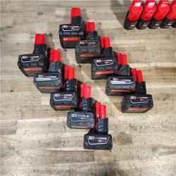 HOUSTON LOCATION - AS-IS MILWAUKEE BATTERY PACK QTY - 15