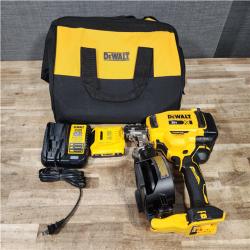HOUSTON LOCATION - AS - IS DEWALT 20V MAX Lithium-Ion 15-Degree Electric Cordless Roofing Nailer Kit