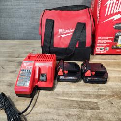 HOUSTON LOCATION - AS-IS Milwaukee M18 18V Lithium-Ion Brushless Cordless Compact Drill/Impact Combo Kit (2-Tool) W/(2) 2.0 Ah Batteries  Charger & Bag