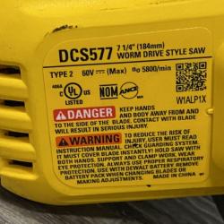 AS-IS DEWALT FLEXVOLT 60V MAX Cordless Brushless 7-1/4 in. Wormdrive Style Circular Saw (Tool Only)