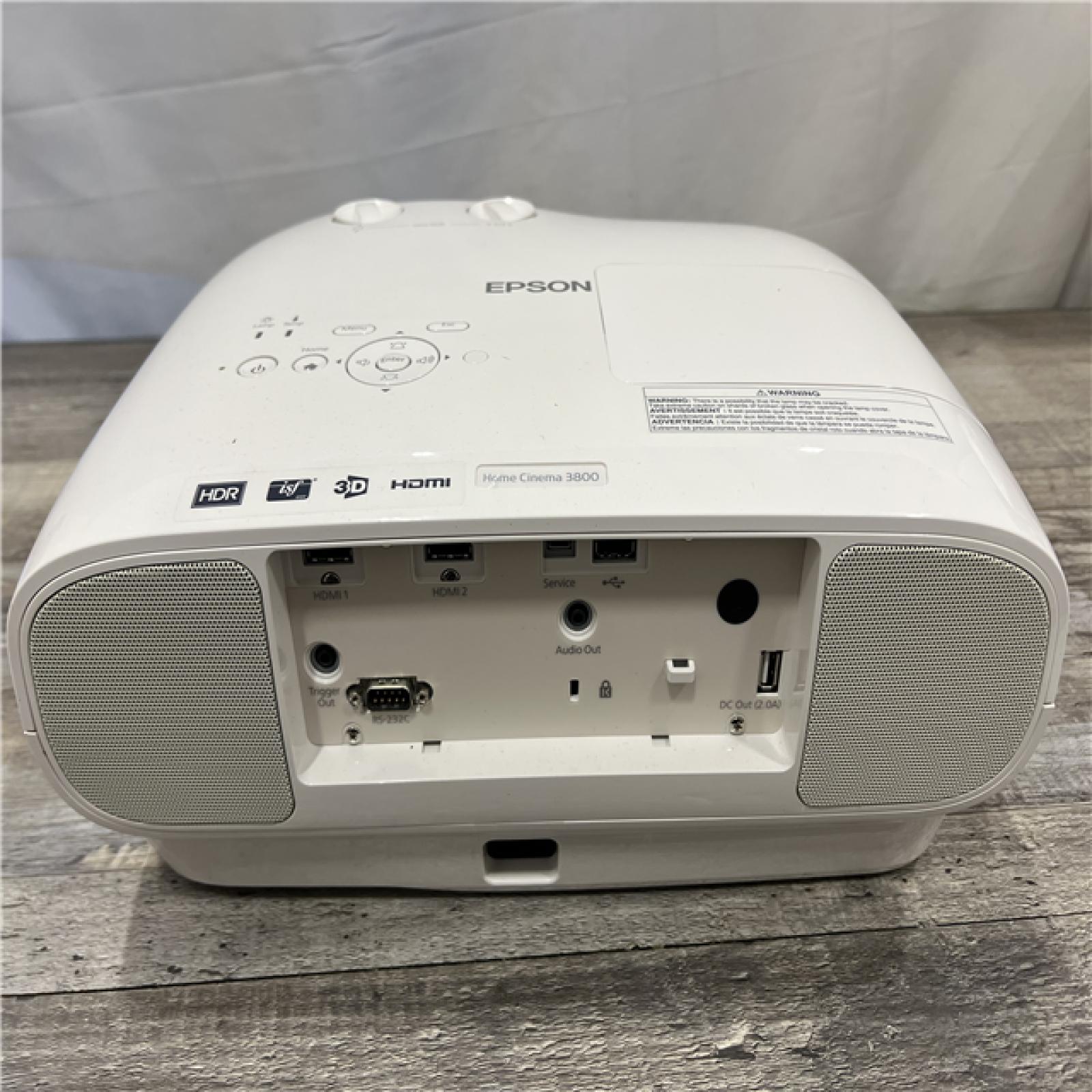 AS-IS Epson Home Cinema 3800 4K PRO-UHD 3-Chip Projector with HDR