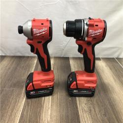AS-IS Milwaukee  18V Lithium-Ion Brushless Cordless Compact Drill/Impact Combo Kit