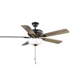 DALLAS LOCATION - Hampton Bay Rothley II 52 in. Indoor LED Matte Black Ceiling Fan with Light Kit PALLET -(48 UNITS)