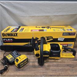AS-IS DEWALT FLEXVOLT 60V MAX 16in. Brushless Cordless Battery Powered Chainsaw Kit with (1) FLEXVOLT 2 Ah Battery & Charger