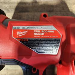 HOUSTON LOCATION - AS-IS (APPEARS LIKE NEW) Milwaukee FUEL 18-Volt Lithium-Ion Brushless Cordless Coil Roofing Nailer (Tool Only)