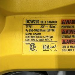 AS-IS DEWALT 20V MAX* XR Brushless Cordless Belt Sander (Tool-Only)