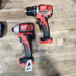 HOUSTON LOCATION - AS-IS Milwaukee 18V Cordless Brushed 2-Tool Drill/Driver and Impact Driver Kit
